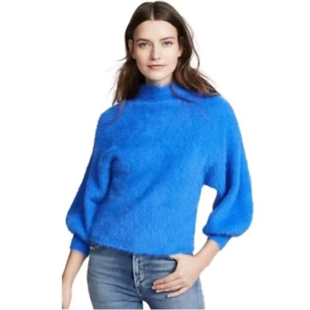 Blue Fuzzy Women's Sweater